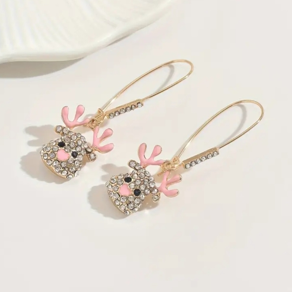 Sparkling Reindeer Earrings